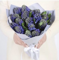 Blue hyacynths bouquet